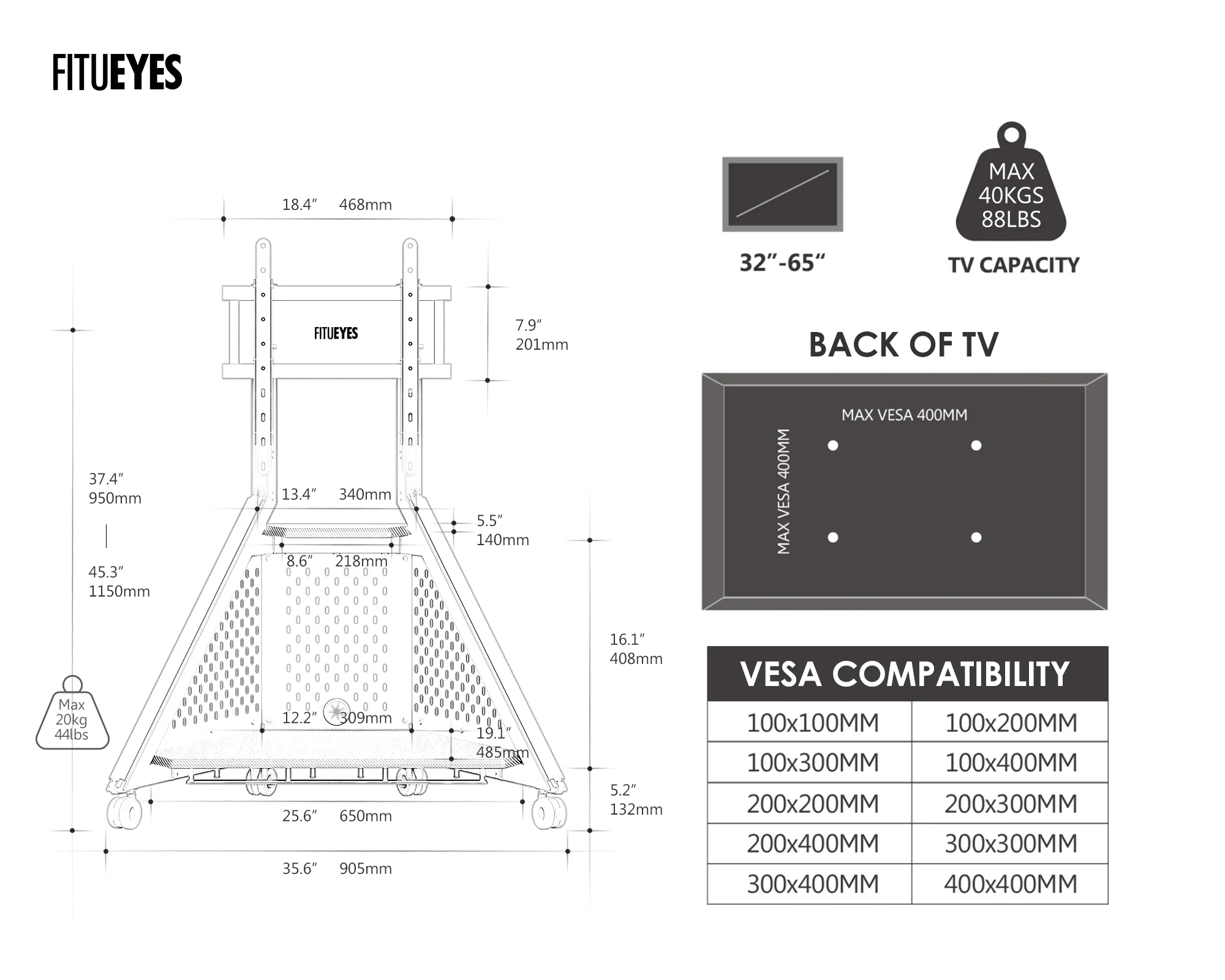 Eiffel Gaming FT65 TV Stand - Image 14