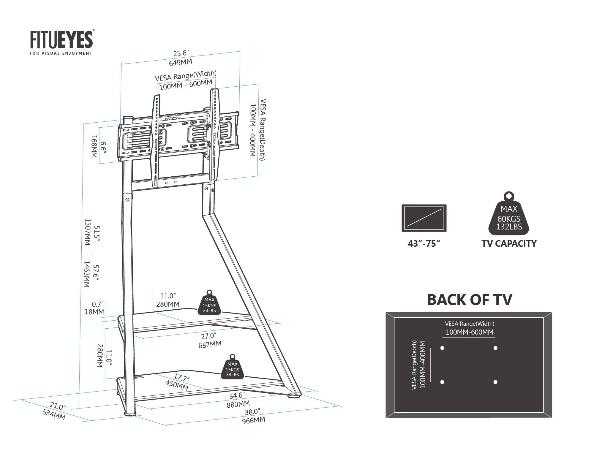 Eiffel Series Collection TV Stand - Image 49